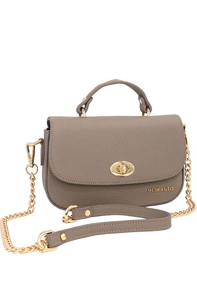 Meskanto Riva Genuine Leather Chain Strap Hand and Shoulder Bag
