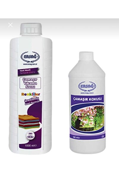 Ersağ Çamaşır Kokusu 500 Ml + Çamaşır Yıkama Sıvısı Renkliler 1000ml