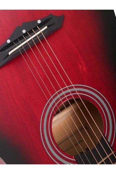 MegArya RDS 38 Inch Professional Steel String Acoustic Guitar Set-Red Sunbrust