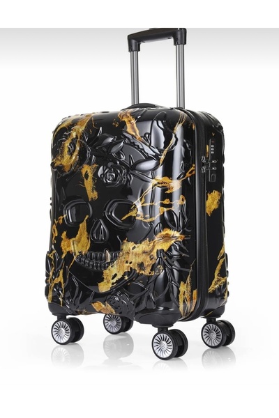 Brs kurukafa Figür Altın Diş Orta Boy Valiz