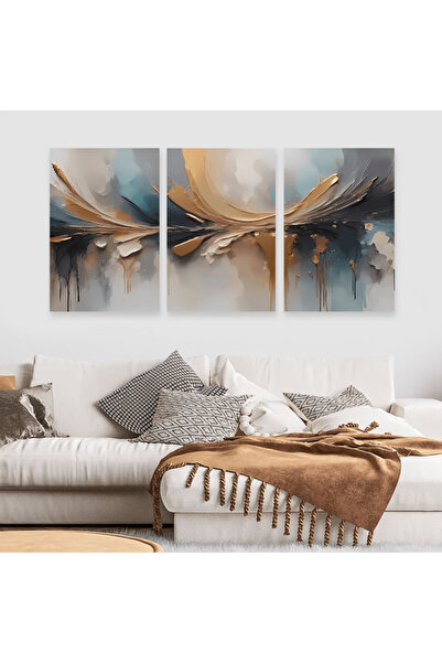 4gdran ثلاث لوحات خشبية ام دي اف بتصميم الفن البوهيمي مقاس 120x60 سم