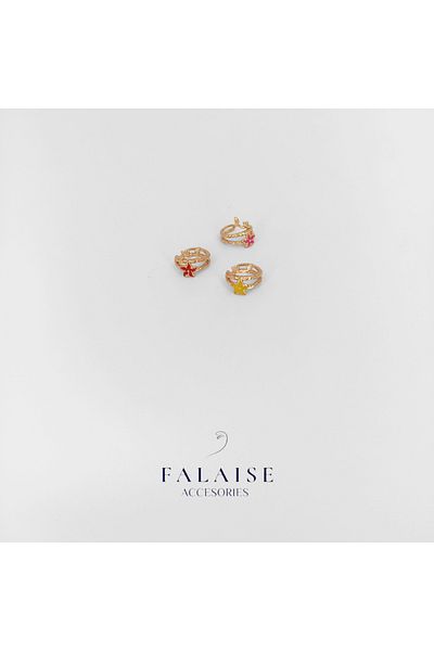 Falaise Accessories FLOWER DETAILED CHICKDRY EARRING - YELLOW
