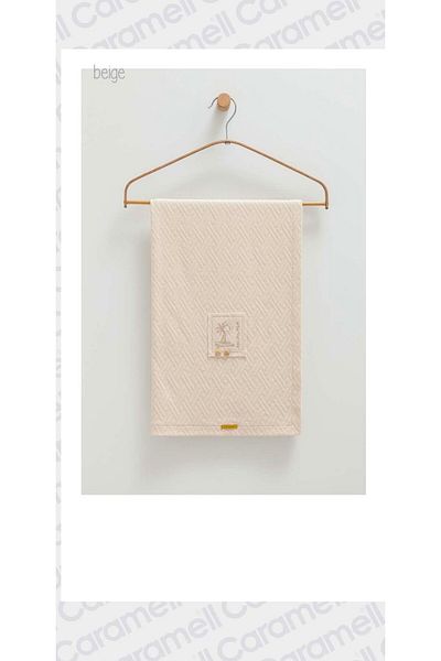 Caramell My Baby Kumsal Baby Blanket New Season Combed Cotton and Soft Textured 80X90 Natural 1612