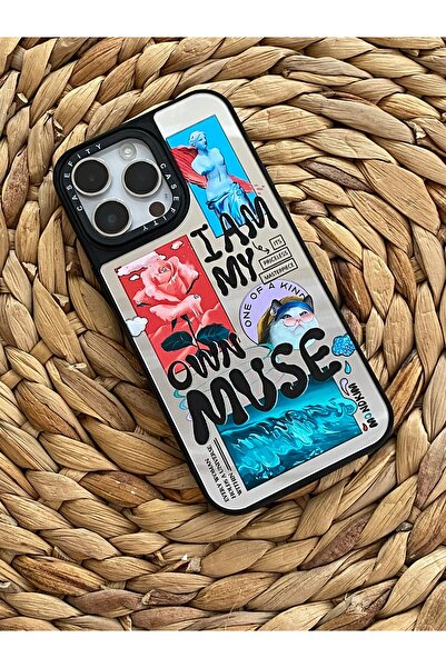 HYPERSOFT Iphone 14 Pro (6.1 inç) Uyumlu Casefity Aynalı Kılıf Muse Desenli P...
