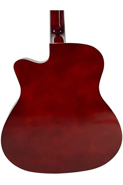 MegArya RDS 38 Inch Professional Steel String Acoustic Guitar Set-Red Sunbrust