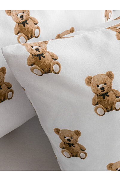 LC Waikiki Beyaz Ayı Teddy Baskılı Çift Kişilik Nevresim Seti