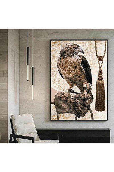 SND لوحة قماشية بتصميم الفن النجدي مع برواز أسود مجوف