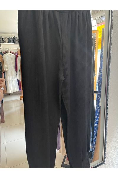 Yaren Moda Women's Bürümcük Fabric Pantalon with Leg Clamps
