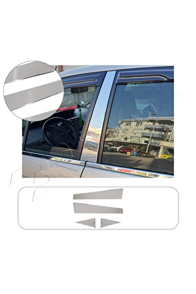 BRSPLAST Renault Scenic 2 Uyumlu Krom Kapı Direği 4 Parça Paslanmaz Çelik