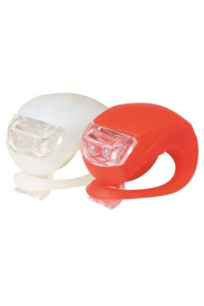 Home Φώτα ποδηλάτου LED, κάλυμμα σιλικόνης, σετ 2 τεμαχίων,