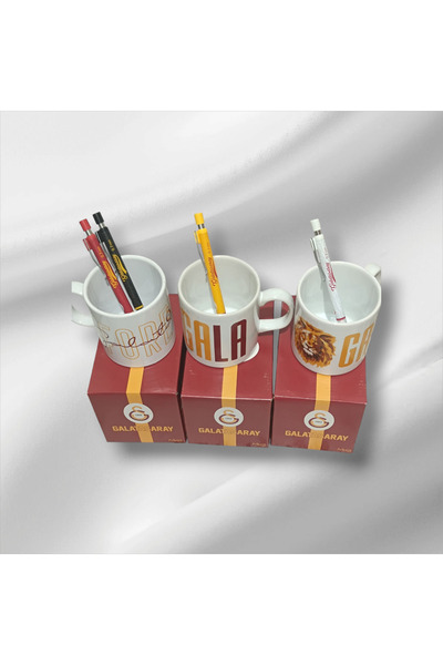 Galatasaray Yeni Sezon Tekli Lisanslı Kupa ve Metal Versatil Kalem