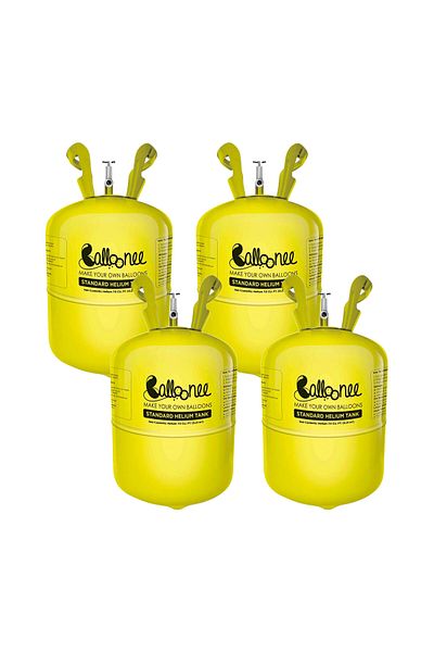 Balloonee Standard Disposable Helium Party Kit - Pack of 4