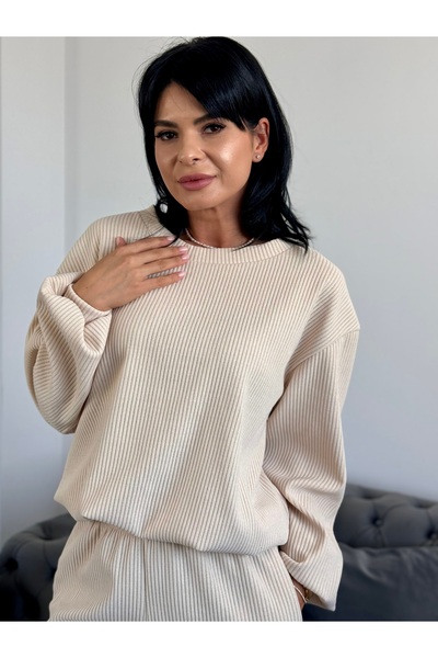 RAMONA BADESCU EXCLUSIVE Casual set in ribbed velvet with elastane – 2 pieces