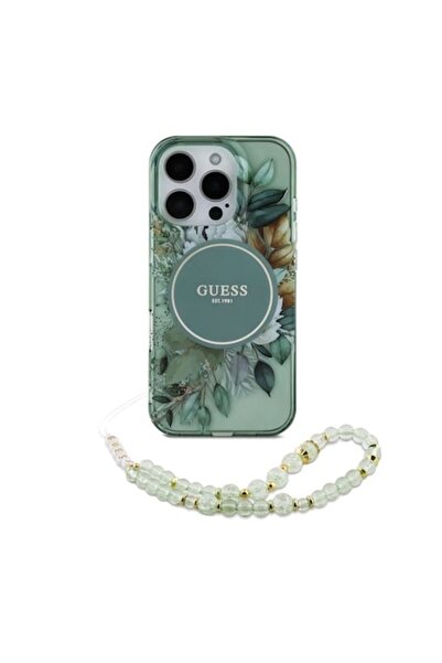 Guess Phone Case for iPhone 16 Pro, Ergonomic P2907, Plastic, Intense Green