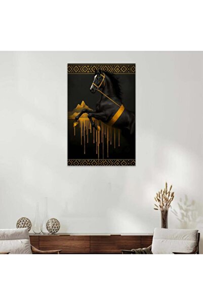 SND لوحة قماشية بتصميم الفن النجدي مع برواز خشبي مخفي