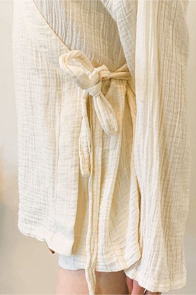 ARİNNASİDE Muslin Short Double Breasted Kimono