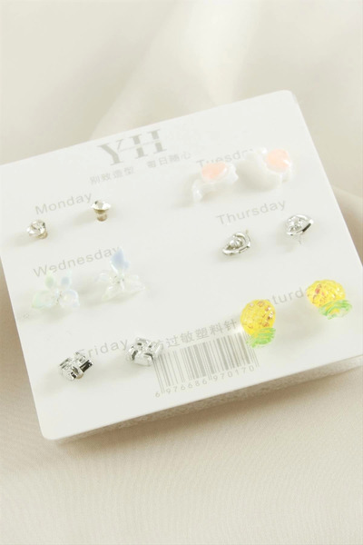 lowell home 12 Mixed Metal Stone Earrings