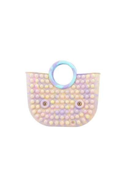 SOL Jucarie Antistres din silicon, Pop It Now And Flip It, Geanta mare, 28 cm, Multicolor, Model 6 V2