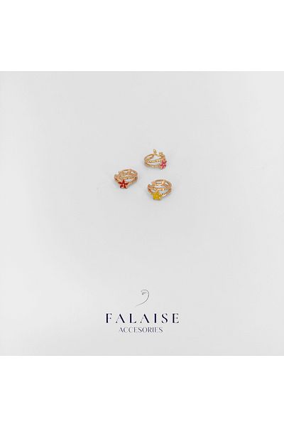 Falaise Accessories FLOWER DETAILED CHICKDRY EARRING - PINK