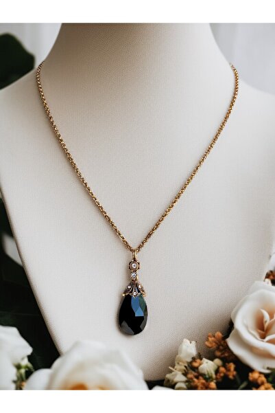 FAYRA ACCESSORIES قلادة عين القطة الكبيرة من حجر الكريستال