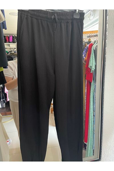 Yaren Moda Women's Bürümcük Fabric Pantalon with Leg Clamps
