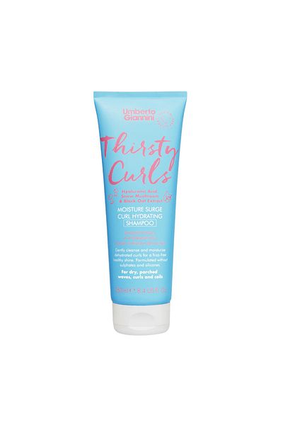 Umberto Giannini Șampon hidratant pentru păr creț și uscat, acid hialuronic, Thirsty Curls, Umberto Giannini, 250 ml