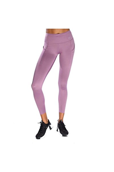 Nike Dri-Fit Go Yüksek Bel Toparlayıcı Sıkı Kumaş Kadın Koşu Tayt (Blue Sportswear )