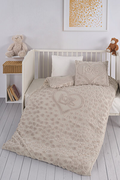 Kanz Welsoft Baby Duvet Cover Set - Amor Beige