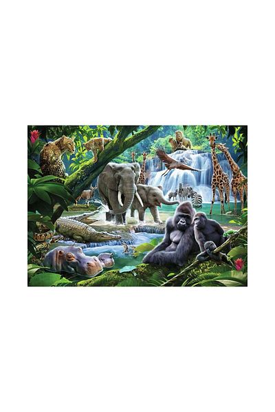 RAVENSBURGER Puzzle - Jungle Animals, 100 pieces XXL