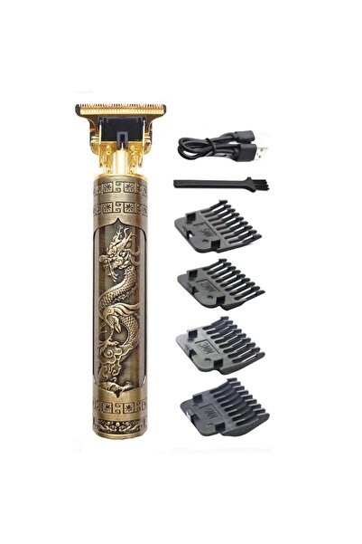 WAER Masina de tuns, Par/Barba, 4 modele, Auriu, Lame din otel inoxidabil