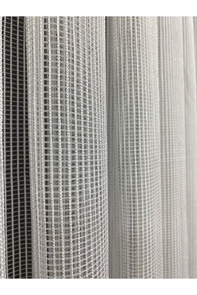 Brillant Checkered Frequently Pleated Tulle Curtain