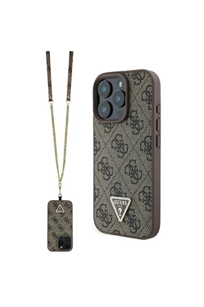 Guess Case for iPhone 16 Pro Max (D53) - -leather, Brown