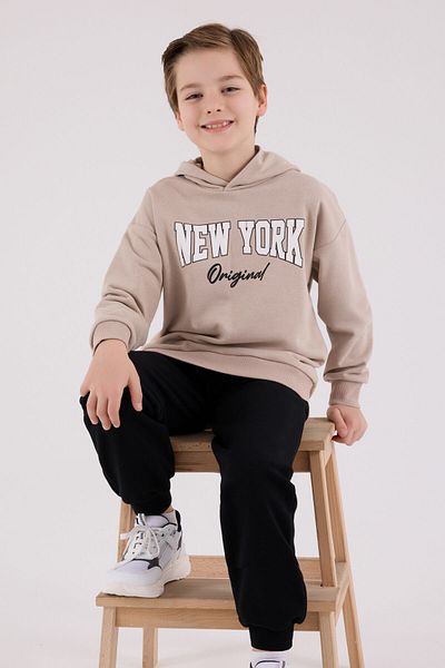 Rolypoly Boys' Beige Tracksuit Set
