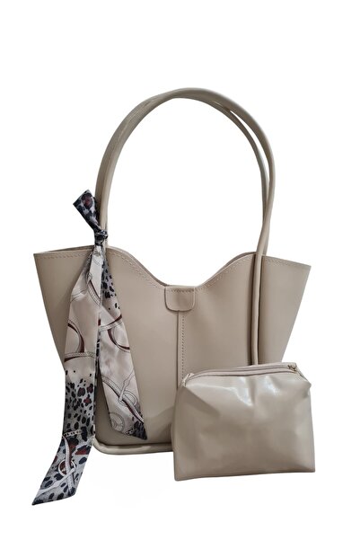 Glowfit Shine Your Shape Women's Scarf Detailed Puppy Suede Magnet Closure Single Compartment Large Women's Shoulder Bag