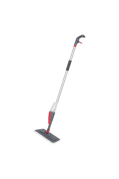 divendi-ro Mop cu coadă, cu rezervor de apă, aluminiu, dimensiune 117 cm, roșu-gri