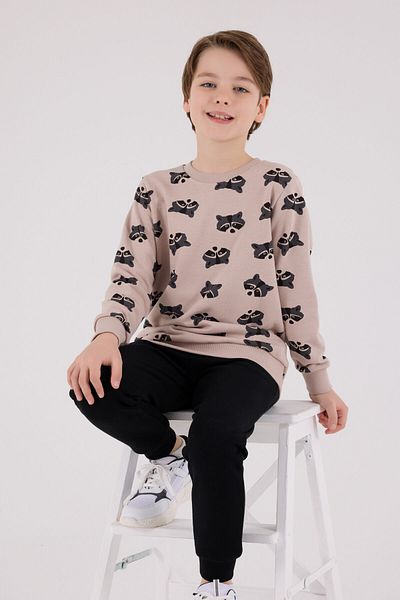 Rolypoly Boy's Brown Tracksuit Set