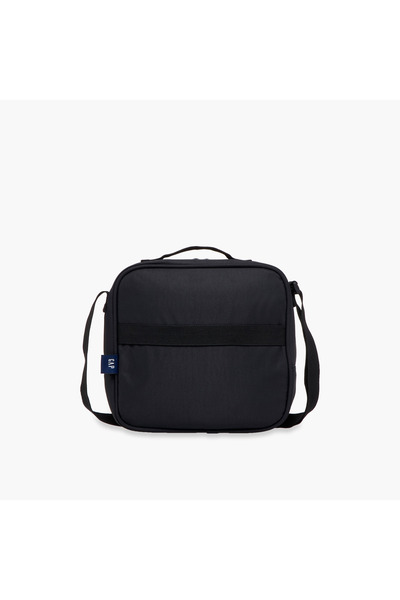 GAP Solid Lunch Bag with Adjustable Strap and Zip Closure