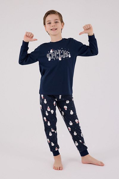 Rolypoly Boy's Navy Blue Pajama Set