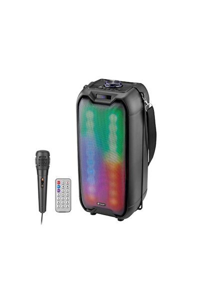 Tracer Boxă turn cu microfon, LED RGB, 16W, Bluetooth, Negru