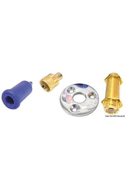 OSCULATI Presă coaxială pentru montare pe punte, diametru 5 cm cu conector auriu PL-259