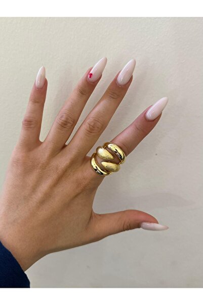MyladyAccessoriess 14K Altın Kaplama Sarmal Detay Yüzük