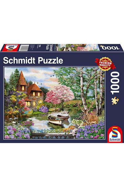 Schmidt Puzzle 1000 piese - House on the lake