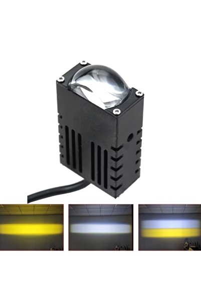C9 E-Mark Onaylı Super Slim Led Projektör Sarı Beyaz 40 W Motosiklet Sis Far Takımı