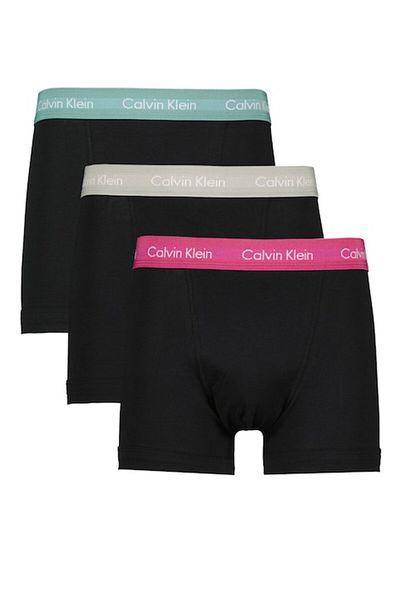 Calvin Klein , Set de boxeri cu logo - 3 perechi, Negru, Roz fandango, L