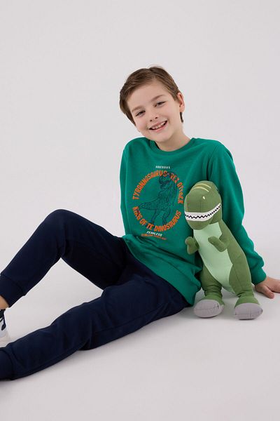 Rolypoly Boy's Green Tracksuit Set