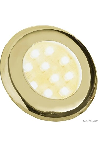 OSCULATI Plafoniera Led BatSystem Nova II, Montare in Nisa, Carcasa Abs Alb, 12 Led Smd, 145 Lumeni, 3000 K