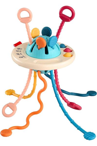 QuTek Jucarie Montessori pentru bebe si copii mici, pentru abilitati motrice, 21x12 cm,