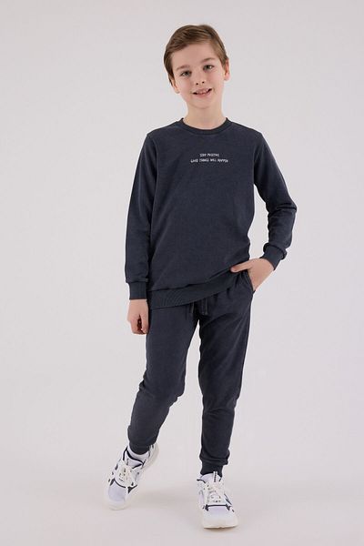 Rolypoly Boy's Gray Tracksuit Set