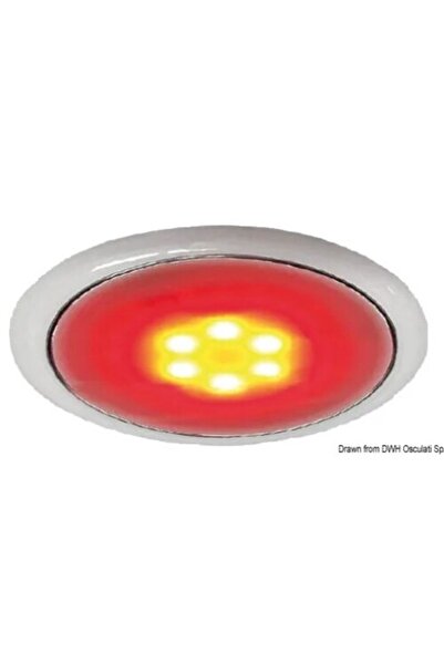 OSCULATI LED Day/Night Ceiling Light Osculati, White Ring, 12/24V, 3.5W, Touch Switch White/Red/Off