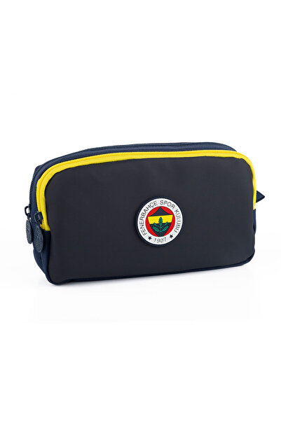 Fenerbahçe حامل أقلام أصلي بلون أزرق داكن معتمد بتصميم مزدوج الأقسام